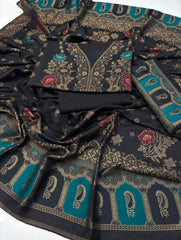 Pashmina Jacquard 5PC Suit – Gala Daman Shirt & Brosha Shawl
