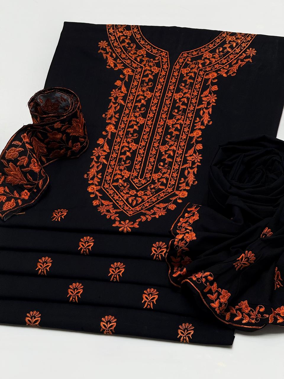 🧵 WINTER COTTON – 2 Piece Embroidered Suit