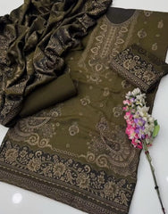 Pashmina Whool Jacquard Dress